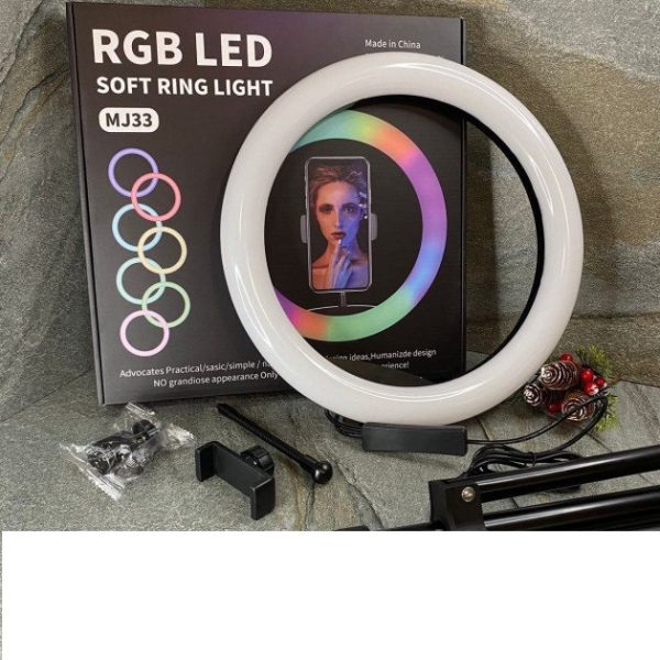 RGB Selfie Lámpa Tik Tok Állvánnyal Színes 33 cm - Image 5