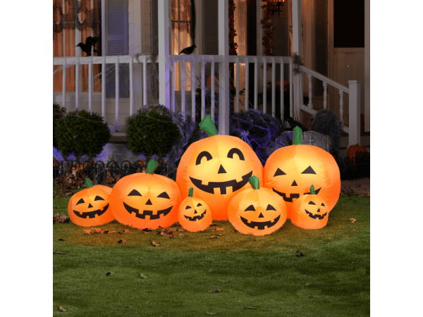 Felfújható halloweeni tökök, 7 db egybe , 230 cm , led világítással - Image 2