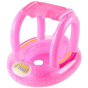 Felfújható beleülős úszógumi napellenzővel , rózsaszín 68 x 56 x 58 cm