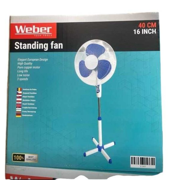 Weber álló ventilátor , 4 féle sebességi fokozat , 3 lapáttal , állítható magassággal - Image 2