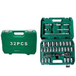 Dugókulcs készlet 1/2"-os, 32 darabos - 8-32 mm, kofferban