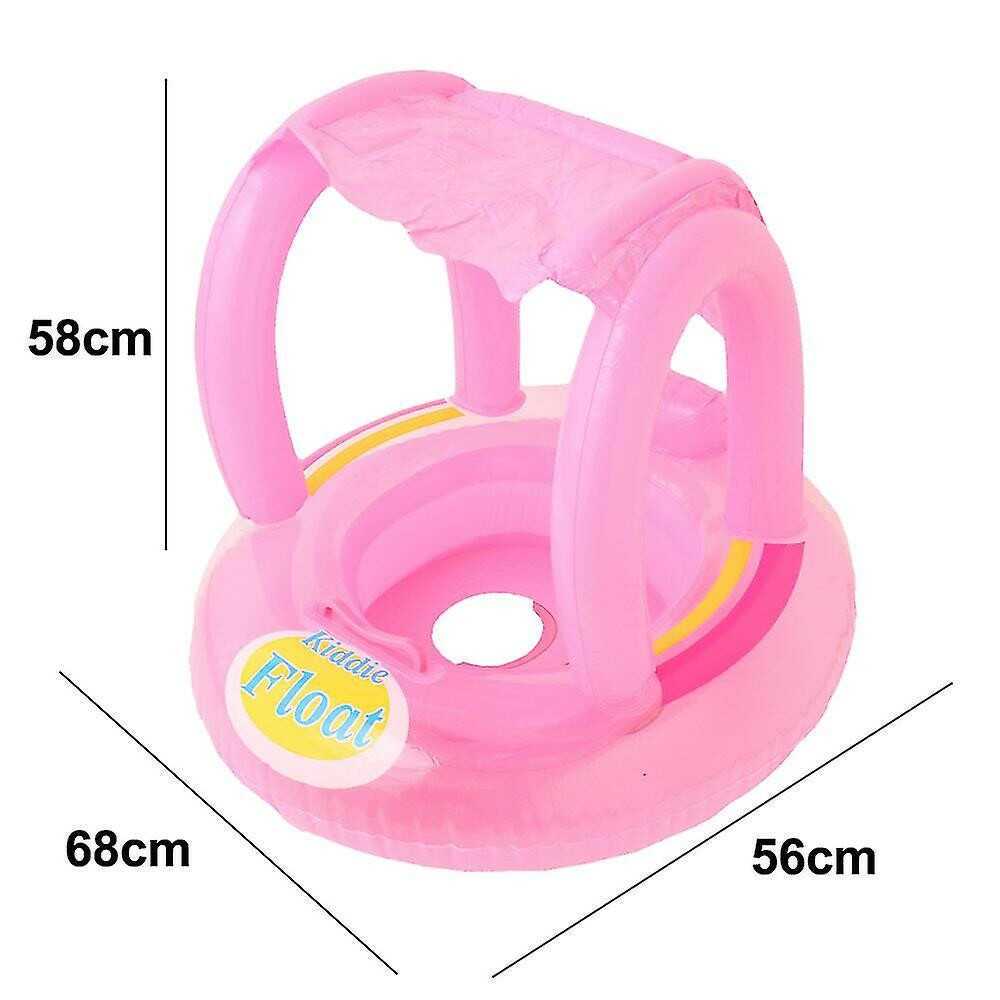 Napárnyékolós beleülős úszógumi kislányoknak rószaszín 68x56x58 cm - Image 2