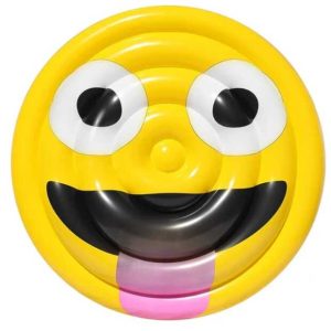 Óriás Emoji kör alakú pihenőmatrac strandmatrac 150 cm