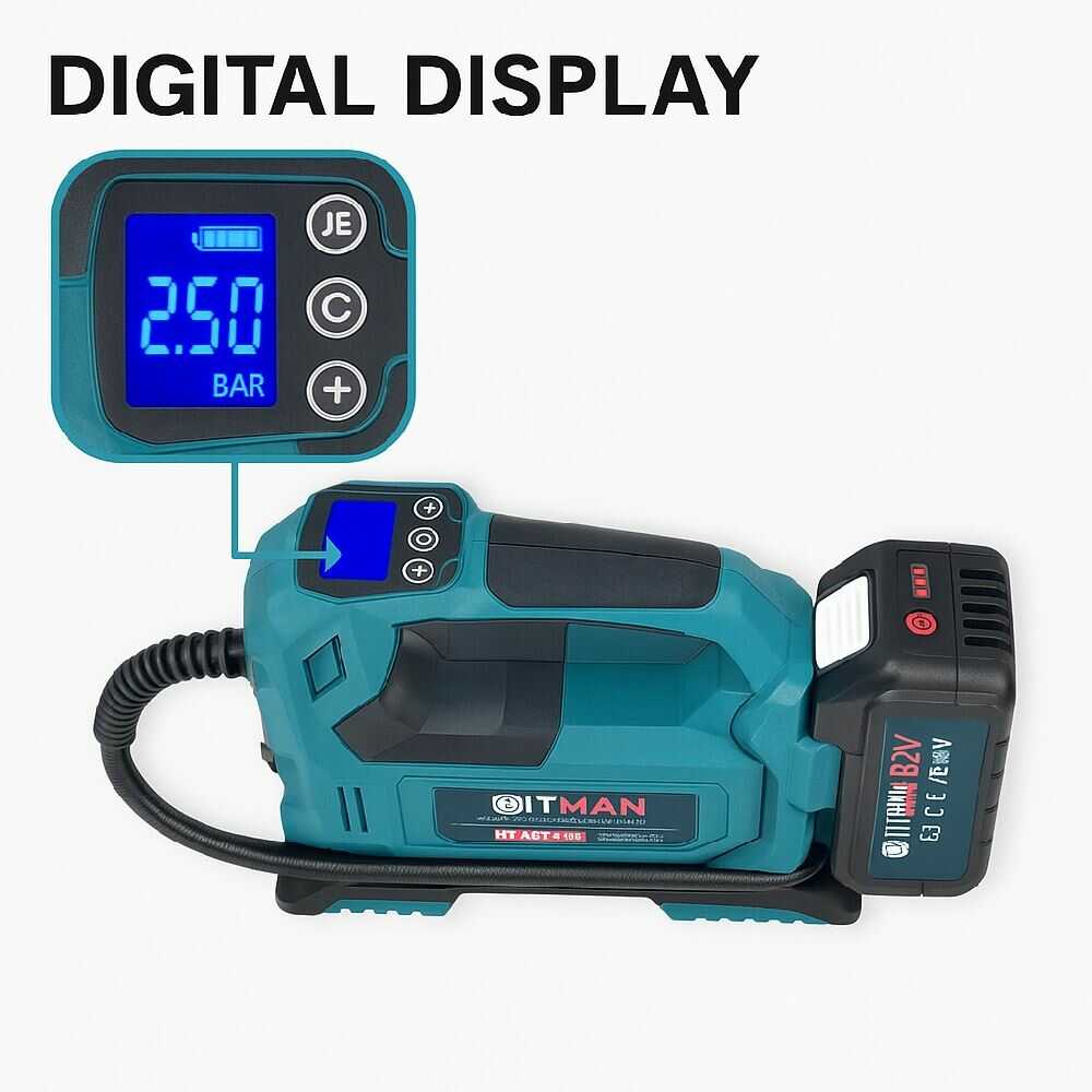 Hitman ACP-6831 Akkumulátoros Kompresszor, 62V, ideális autó- és kerékpárgumikhoz - Image 3