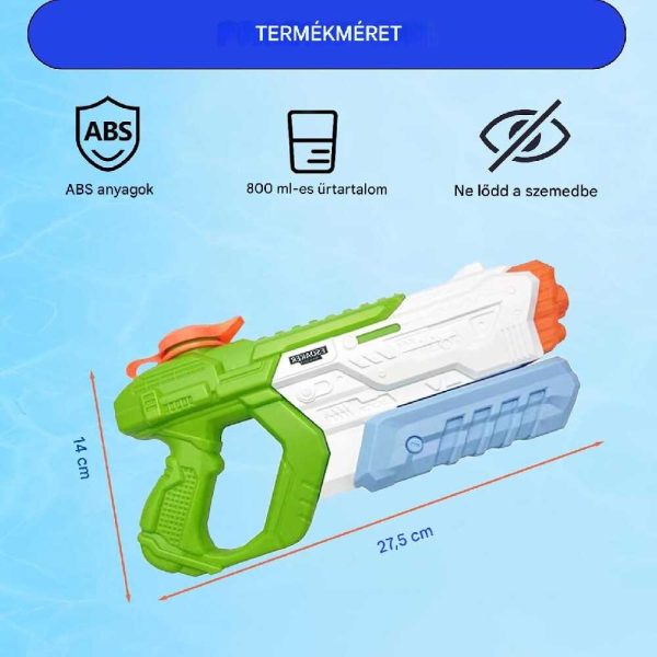 Esoaker Pumpás Vízipisztoly – 800ml tartály, akár 60 lövés, 9 méteres hatótáv - Image 2