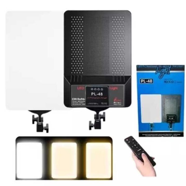 Stúdiófény Pro 50W PL-48 Proffeszionális állványos LED lámpa fényképezéshez, távirányítóval, 3200-5700K - Image 14