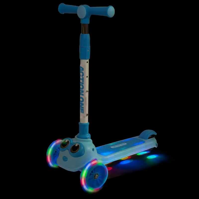 Három kerekű roller ,világító kerekekkel gyerekeknek , kék színben - Image 3