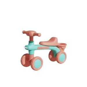 Futóbicikli kisgyermekeknek csomagtartóval , 4 kerekű , 1 éves kortól , kék színben