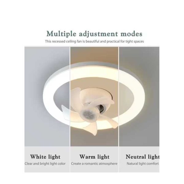 Mennyezeti ventilátor led lámpával , E27 csatlakozás , távirányítóval , 60 W - Image 3