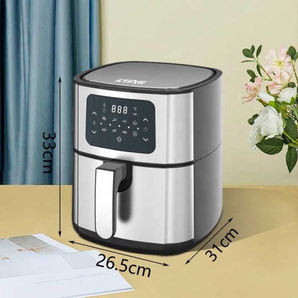 WINNING STAR ST-9645 Digitális Forrólevegős Sütő – 5.5L, 1400W, Inox - Image 2