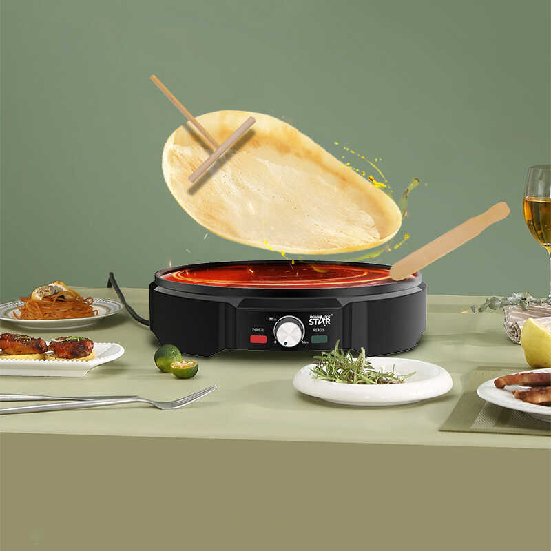 WINNING STAR ST-9324 Elektromos Palacsintasütő, 34 cm, 1200W, Tapadásmentes Felület - Image 2