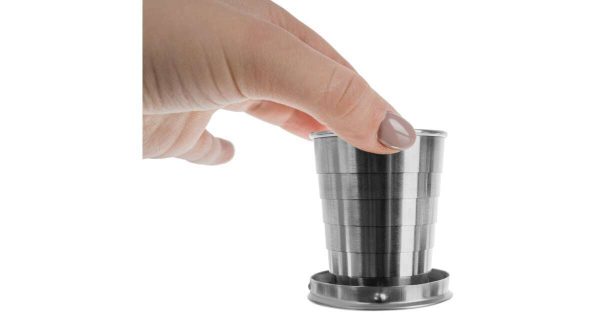 2in1 összecsukható, mini pohár és kulcstartó – max 80 ml - Image 3