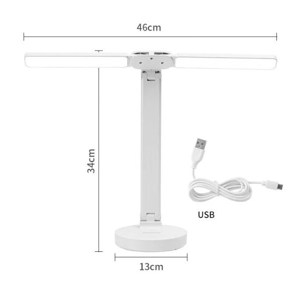 ZOLA dupla asztali USB LED lámpa összecsukható, akkumlátoros 10 W, 3000-6500K - Image 2