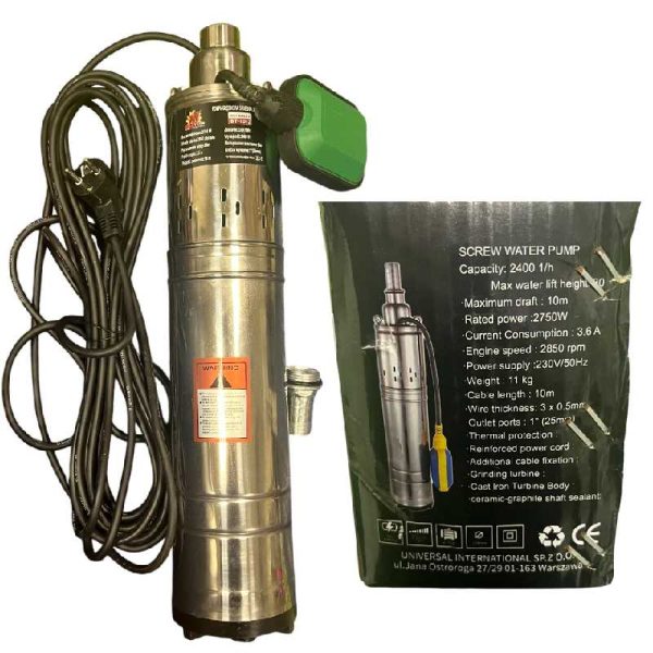 BULL-TECH BT-1012 Profi Mélyvízi Csőszivattyú – 2750W, 80m emelőmagasság, úszókapcsolóval - Image 3