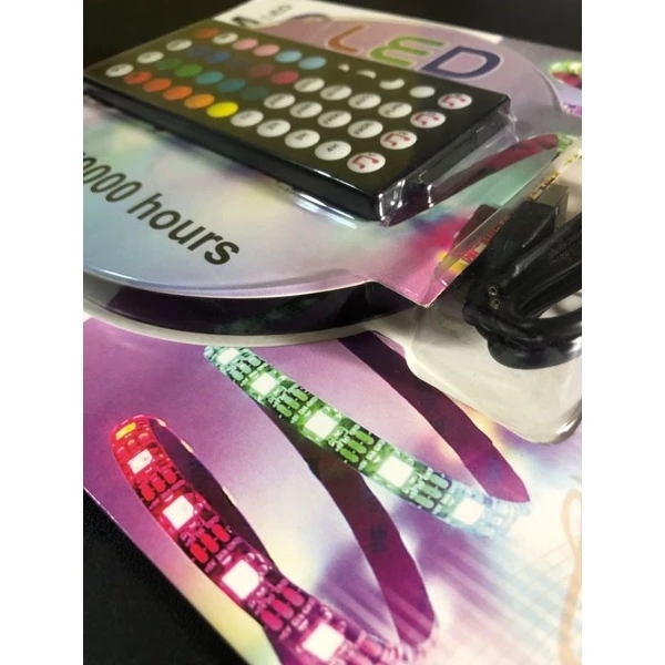 BL-5M5V LED szalag 5 méteres, 44 gombos távirányítóval, 20 szín, hangvezérlés, 12W - Image 3