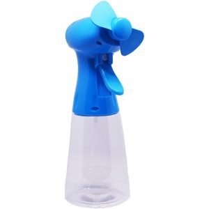 Kézi ventilátor vízpermettel, 350 ml, kék