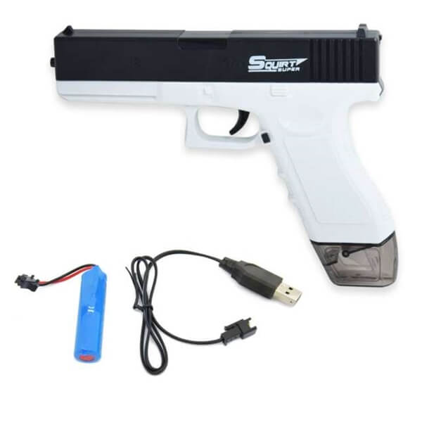 Elektromos vízipisztoly kék, 14500-as beépíthető akkumulátorral, töltővel és 1db kivehető tárral - Image 7