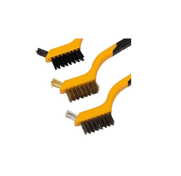 3 db-os drótkefe szett – réz acél és nylon szálas kefékkel - Image 2