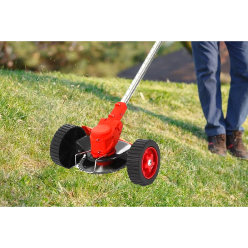 Kiyoshi 24V akkus extra könnyű segédkerekes szegélynyíró, fűkasza teleszkópos nyéllel, 2 db akksival - Image 3