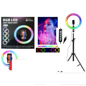 RGB Selfie Lámpa Tik Tok Állvánnyal Színes 33 cm