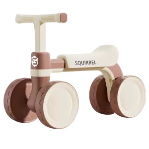 Squirrel kisgyermek futóbicikli , 4 kerekű, 3 éves korig ,barna színben