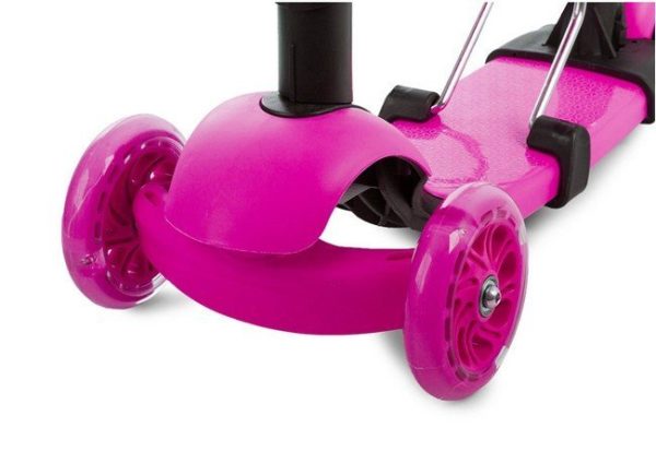 Gyerek 3 kerekű roller, totyogó robogó, futóbicikli,sétakocsi, 5 az 1-ben ,led kerekekkel , katicabogár kosárral, max 25kg , 2 féle színben - Image 7