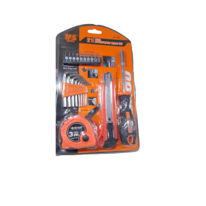 21 db os csavarhúzókészlet 10db bit fejjel szikével 3m hosszabító 7 imbussz kulcsal