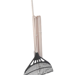 Lombseprű műanyag extra méretben 80 cm íves fekete Fanyéllel