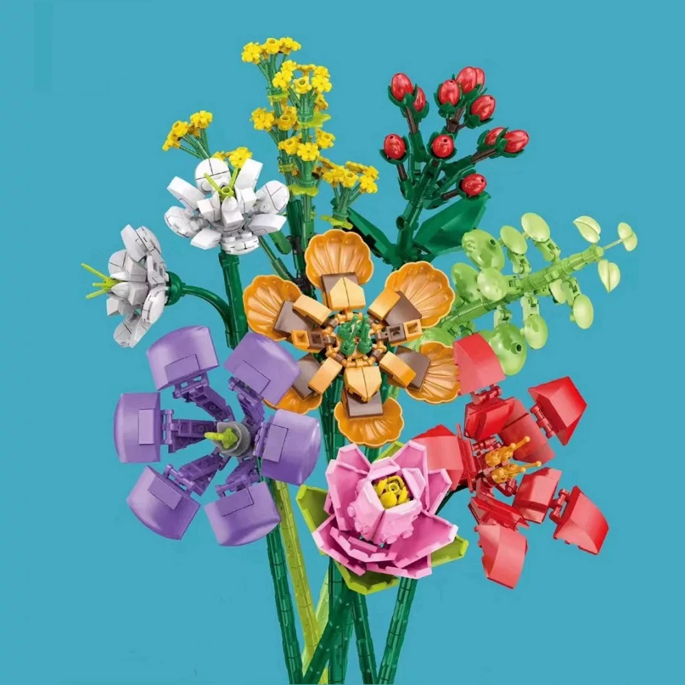 Műanyag virág ,legoból összeépíthető - Image 2