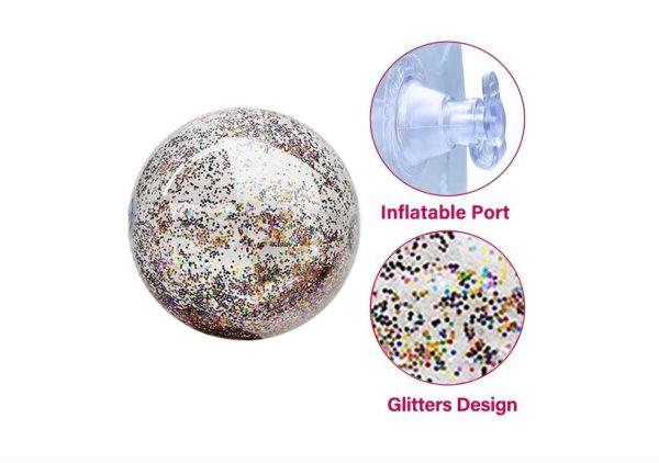Csillámos glitteres strandlabda 40 cm felfújható - Image 3