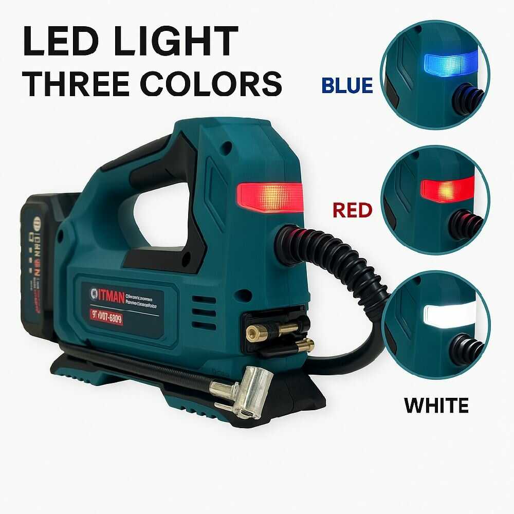 Hitman ACP-6831 Akkumulátoros Kompresszor, 62V, ideális autó- és kerékpárgumikhoz - Image 4