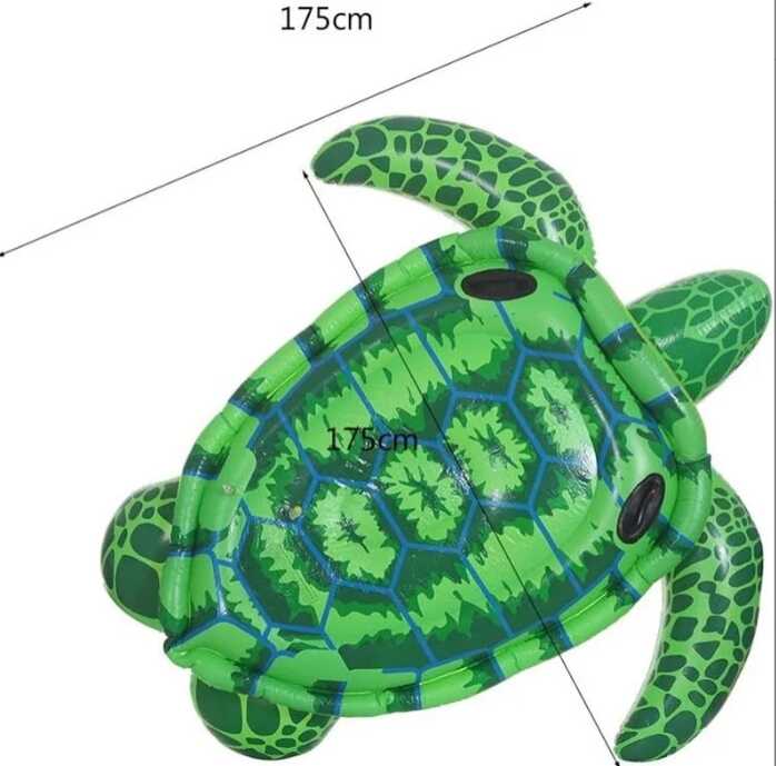 Óriás Teknős Strand sziget Strand matrac kapaszkodóval 175x175 cm - Image 4