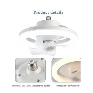 Mennyezeti ventilátor led lámpával , E27 csatlakozás , távirányítóval , 60 W