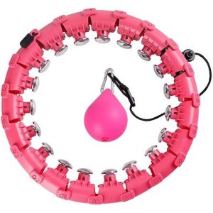 Fitness hula hop karika súlyzóval , 24 kivehető csomóval
