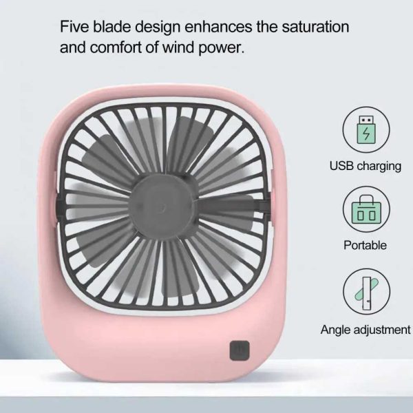 Asztali mini ventilátor KOS-19019 , 2 féle sebességgel , usb töltéssel - Image 4