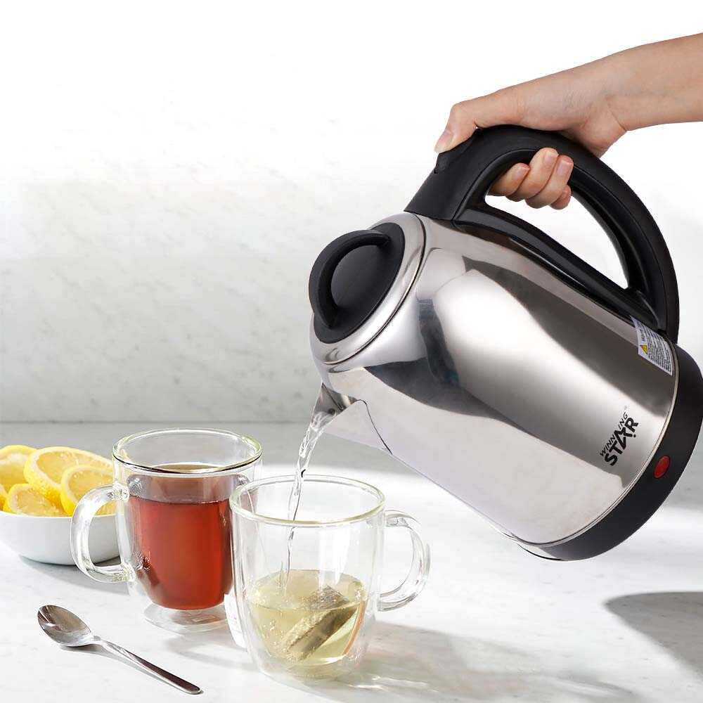 WINNING STAR ST-6029 Nagy Kapacitású Rozsdamentes Acél Vízforraló, 3L, 1500W, Szárazforralás Védelemmel - Image 3