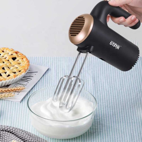 WINNING STAR ST-5527 Elektromos Kézi Mixer – 150W, 5 Sebesség, Fekete/Arany - Image 3