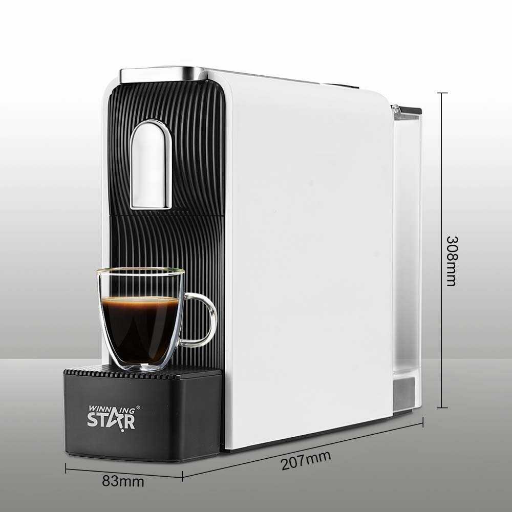 WINNING STAR ST-9746 Kapszulás Kávéfőző, 19 Bar Nyomás, Kompakt, Fehér-Fekete Dizájn - Image 3