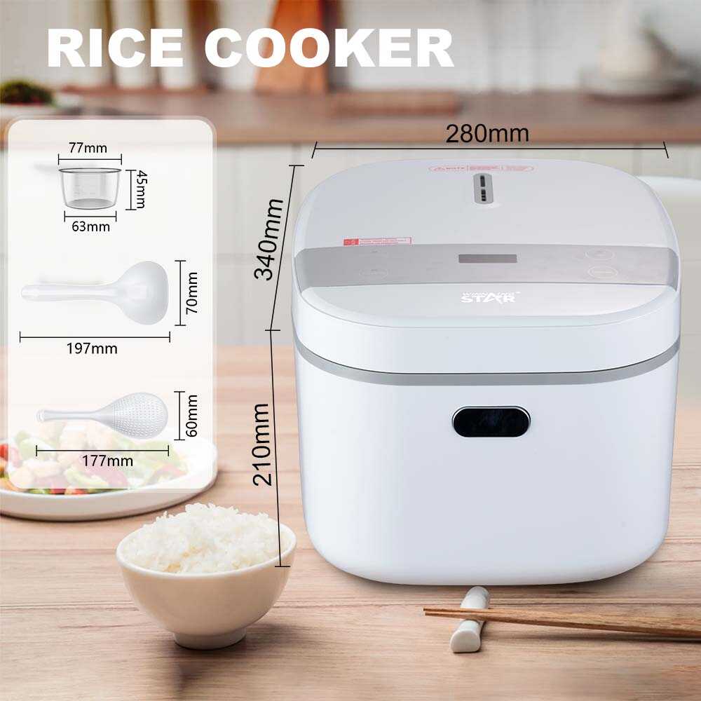 WINNING STAR ST-9375 Digitális Rizsfőző, 5L, LED Érintőpanellel, 8 Programmal - Image 3