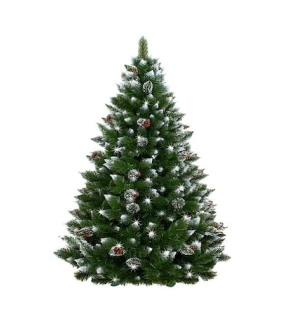 Havas 3D Prémium Műfenyő, Karácsonyfa tobozzal talpal 180 cm - Image 6