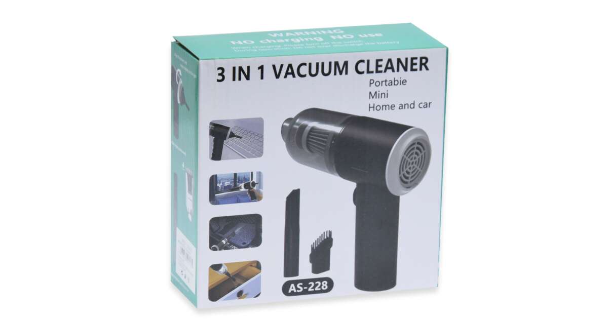 Akkumulátoros mini porszívó/morzsaporszívó , autós és otthoni használatra , AS-228 - Image 3