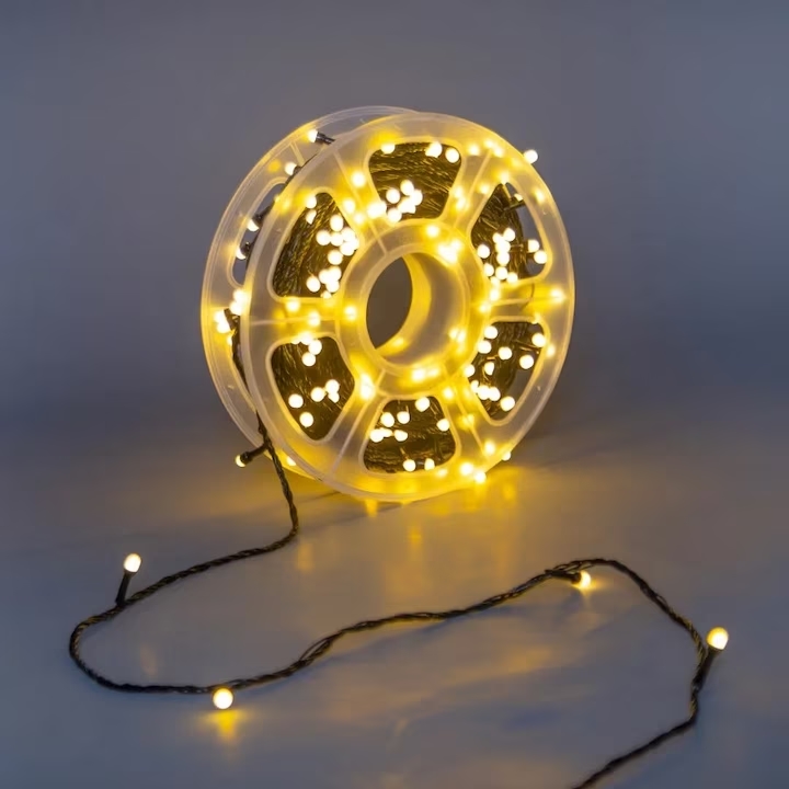 50 méteres, 320 ledes, karácsonyi fényfüzér kültéri választható színekben - Image 2