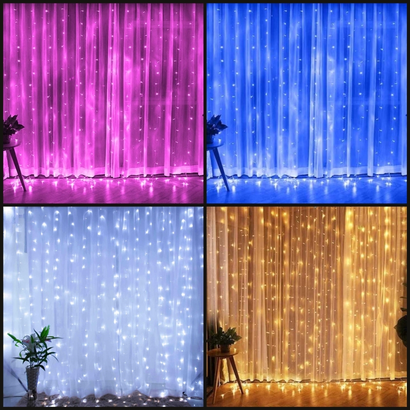 Karácsonyi LED fényfüggöny beltéri/kültéri 205x155 cm, 150cm telepítőkábellel