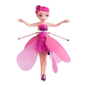 Repülő hercegnő tündér baba , mozgáskoordináció érzékelővel rózsaszín és kék színben , 19,5×16 cm