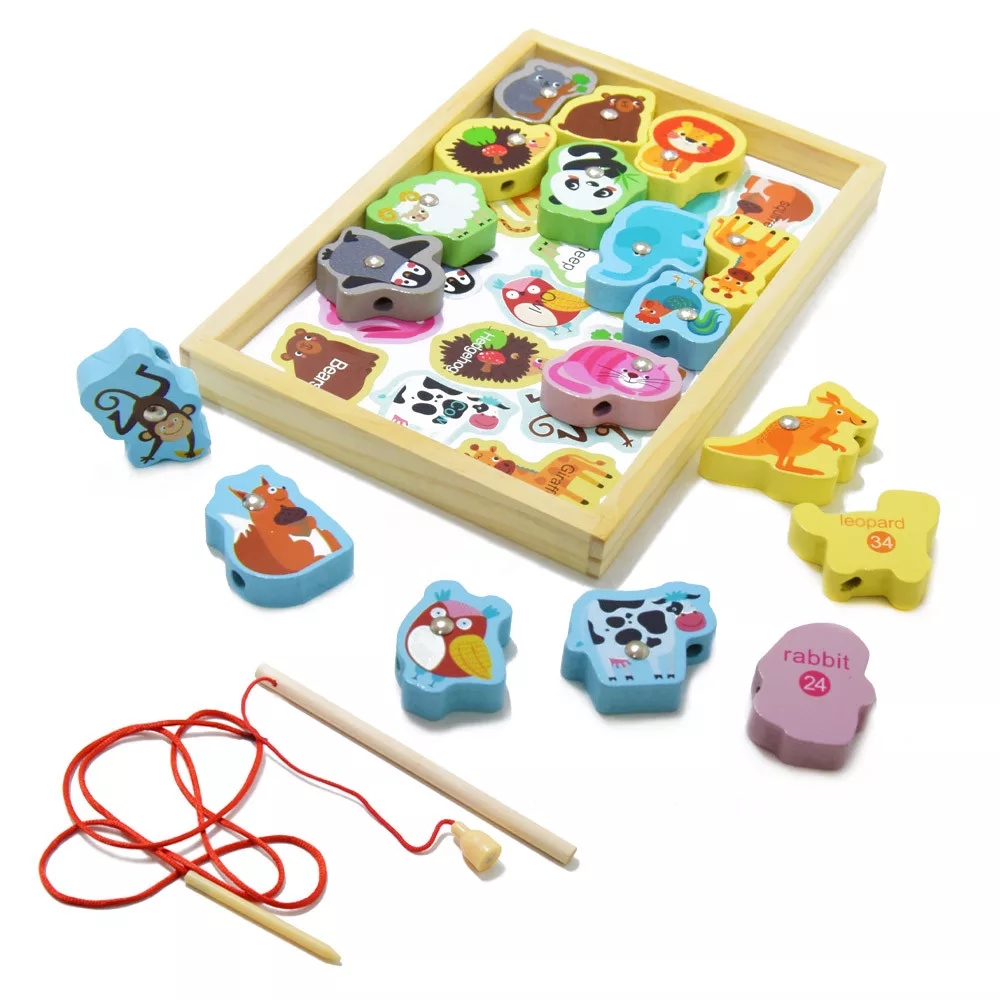 Fából készült mágneses horgászjáték , gyerekeknek - Image 4