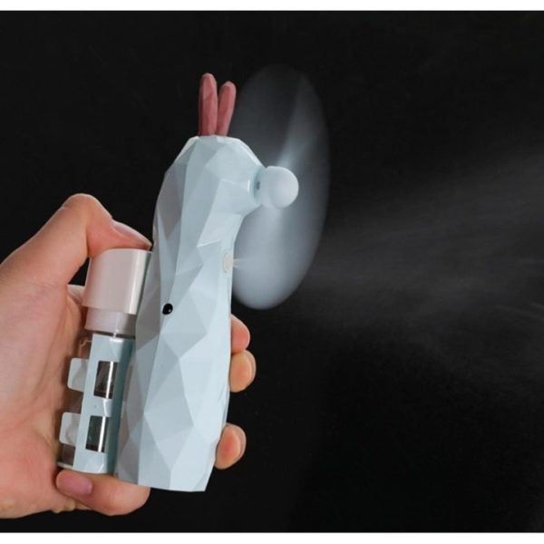 Mini Ventilátor vízpermetes USB kábellel tölthető, 50ml tartállyal - Image 4