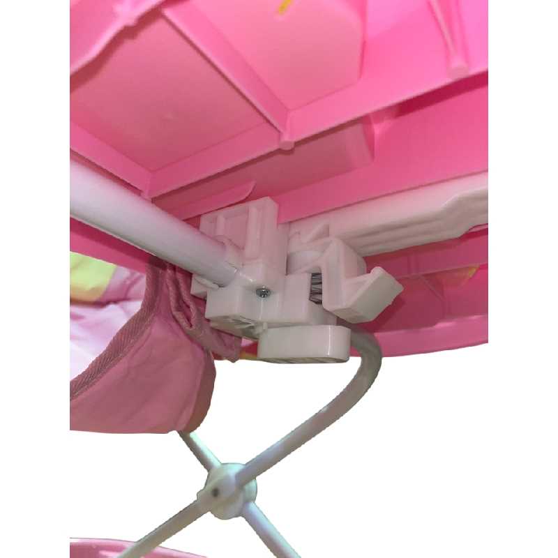 Rózsaszín Baba Járássegítő – Interaktív játékpanel, tolókar, fékezhető bébikomp - Image 3