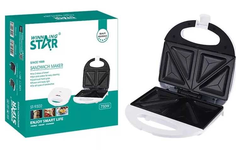 Winning Star ST-9302 Tapadásmentes melegszendvics/toast sütő , 750 W