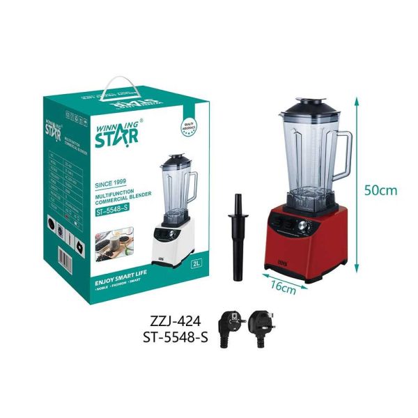 WINNING STAR ST-5548-S Profi Turmixgép – 2L, 800W, Változtatható Sebesség - Image 4
