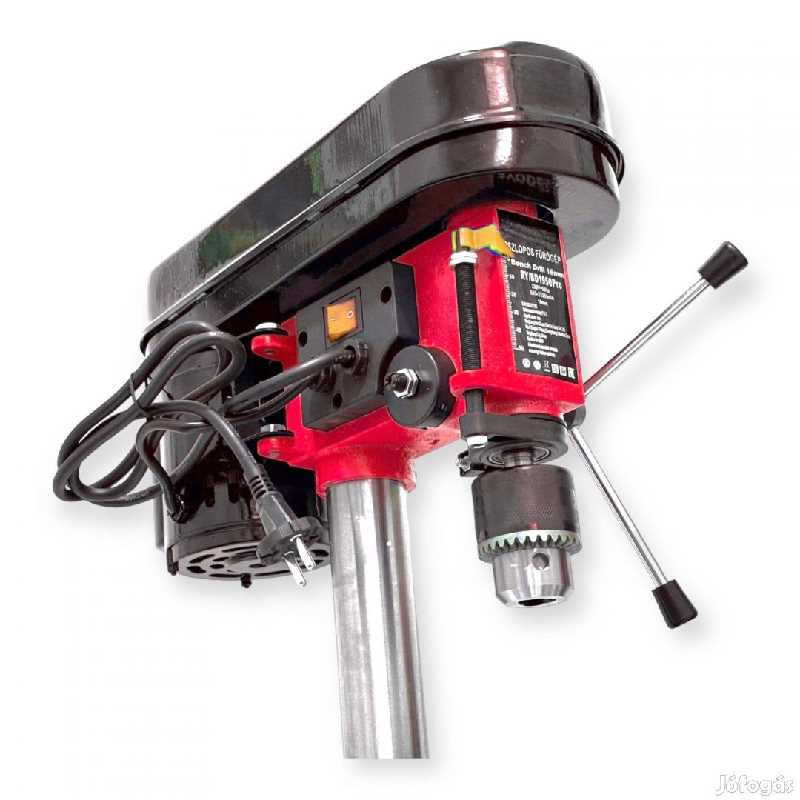 Kraftech KT-BD1950X Állványos Oszlopos Fúrógép 1950W, 16mm Tokmány, Fémtalpas, Gépi Satuval - Image 4